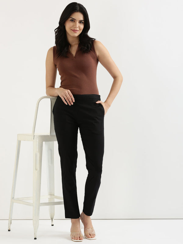 Black Stretchable Pants For Women-CK-06-BLACKPANT